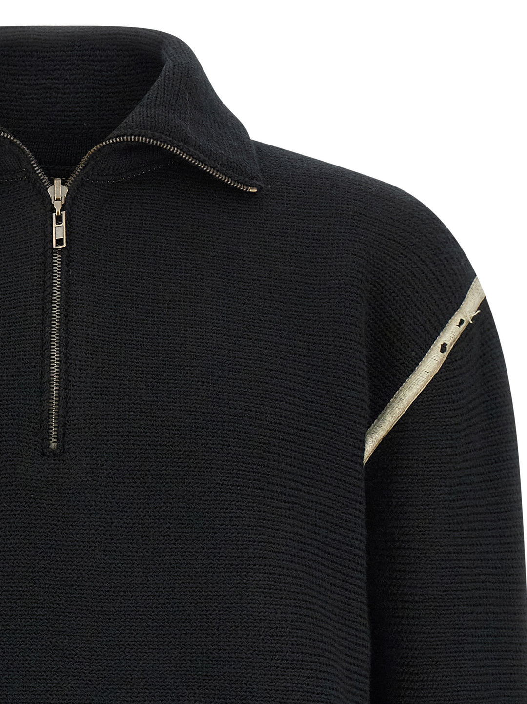 Maison Margiela Elbow Patch Sweater Sweaters and Cardigans - Black | e2e4cce7edbbf6666b1854c3869b585479bf2c22