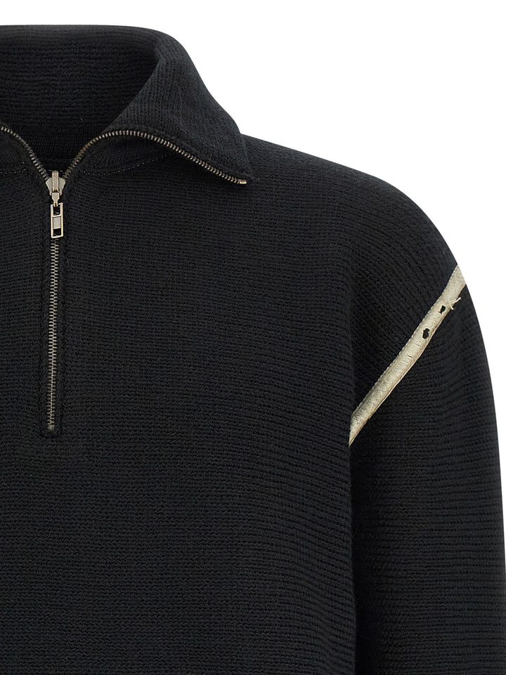 Maison Margiela Elbow Patch Sweater Sweaters and Cardigans - Black | e2e4cce7edbbf6666b1854c3869b585479bf2c22