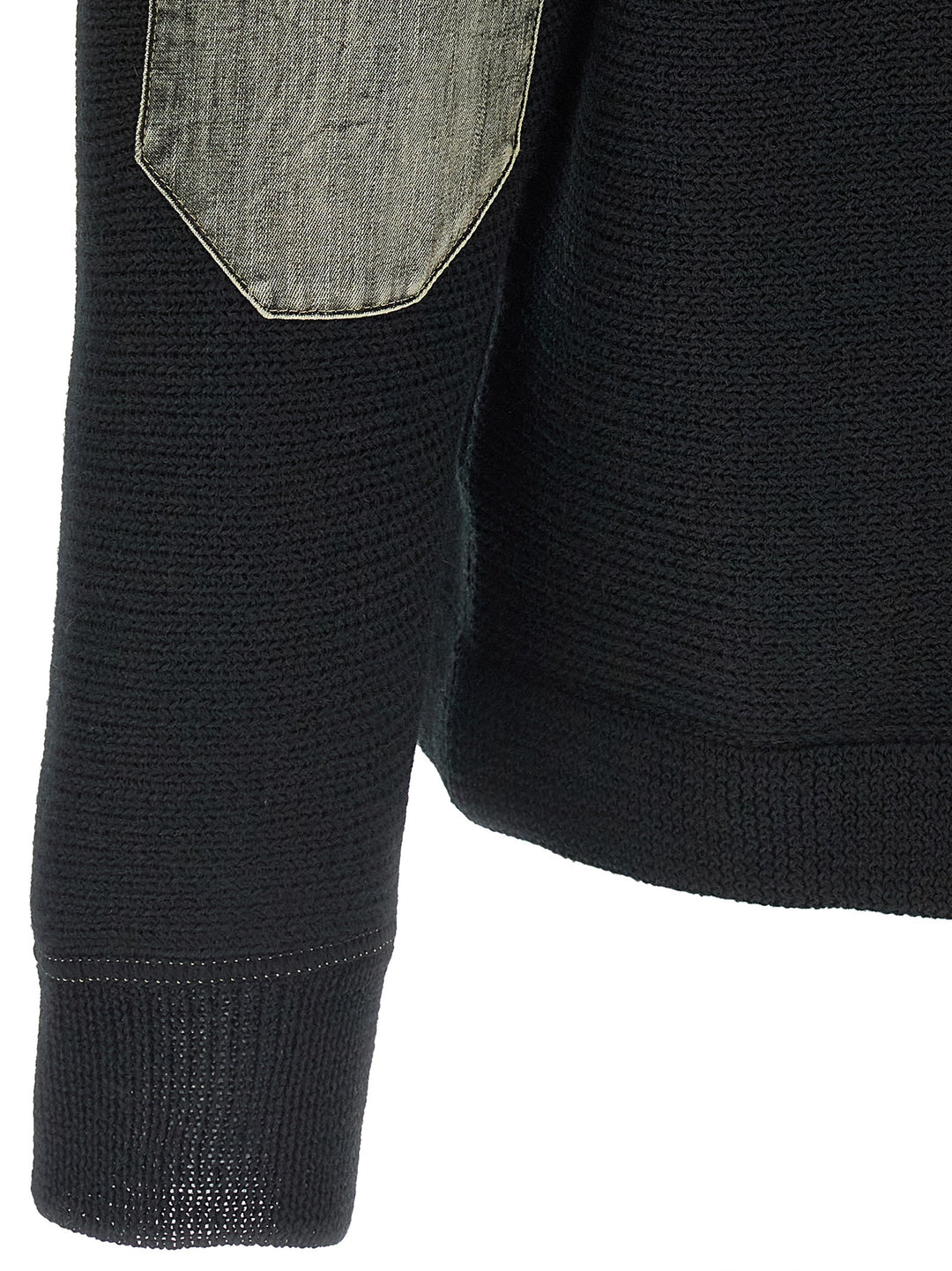 Maison Margiela Elbow Patch Sweater Sweaters and Cardigans - Black | e6c5fc1ea19292df07d922e27b302d0c8a68bdb6