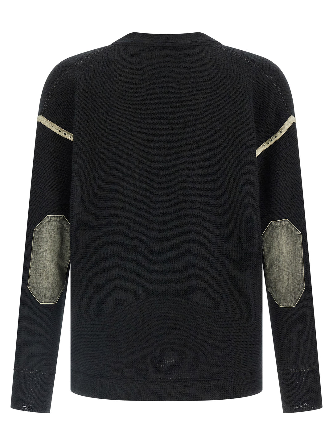 Maison Margiela Elbow Patch Cardigan Sweaters and Cardigans - Black | 595ce70a1ec0aa289a4f8b41b7af0d272bb18094