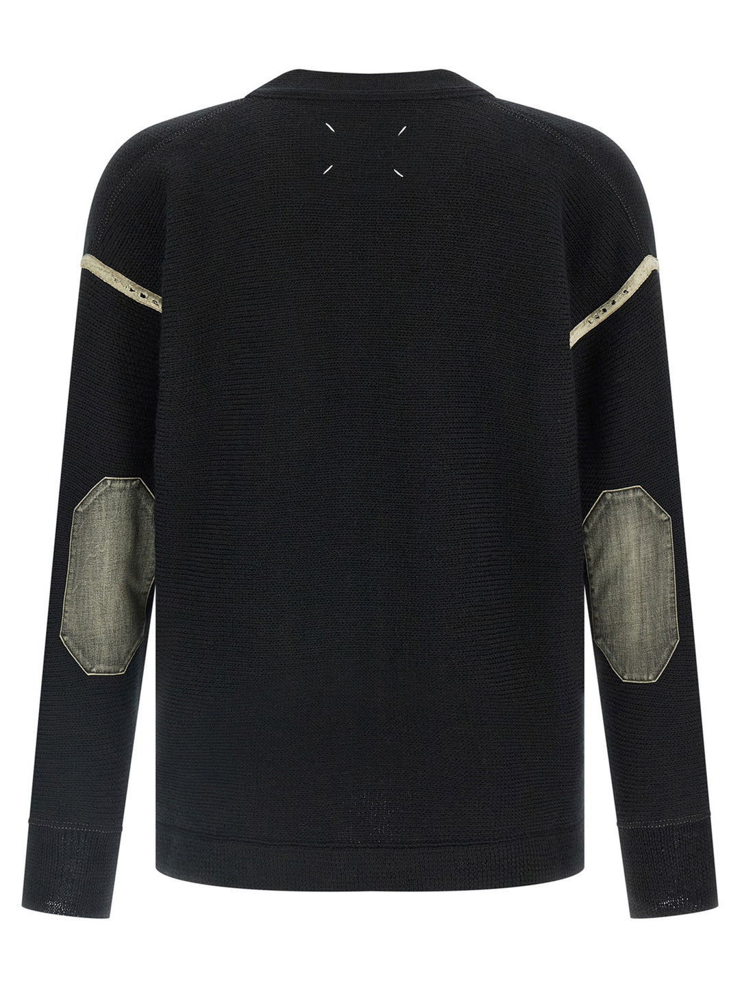 Maison Margiela Elbow Patch Cardigan Sweaters and Cardigans - Black | 5483f92e2405546b12e2b80f7a1fe4ef271378c2