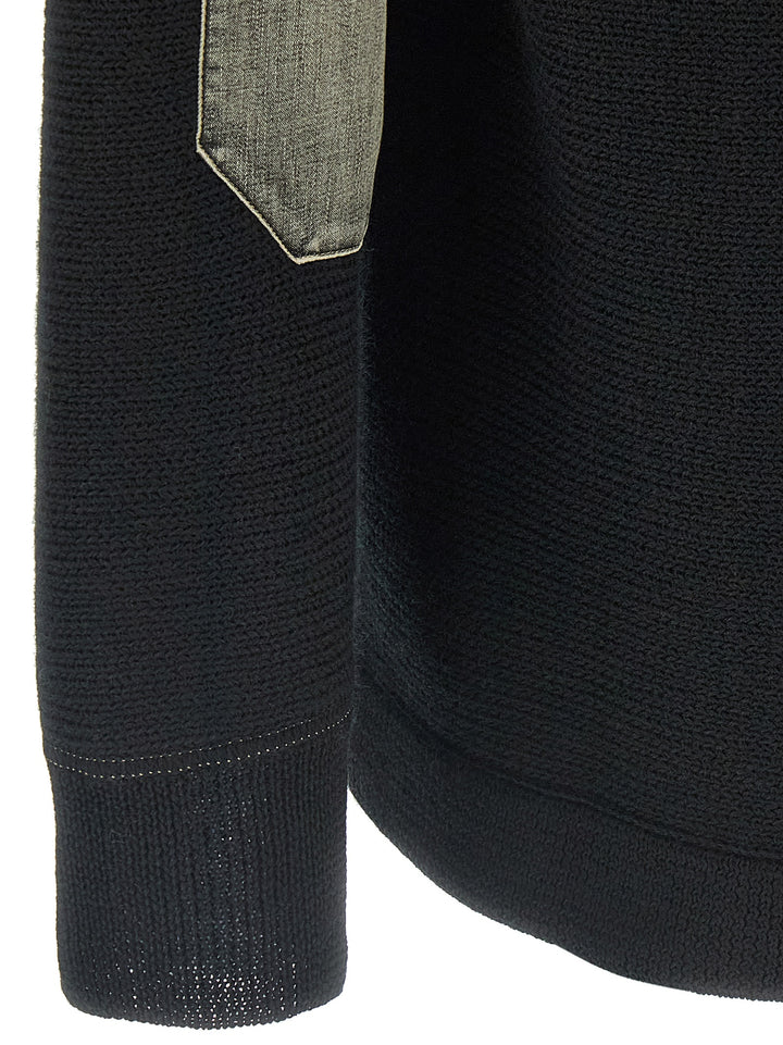 Maison Margiela Elbow Patch Cardigan Sweaters and Cardigans - Black | a1e53df908def6d355c36c5f3a166c9b2a26428f