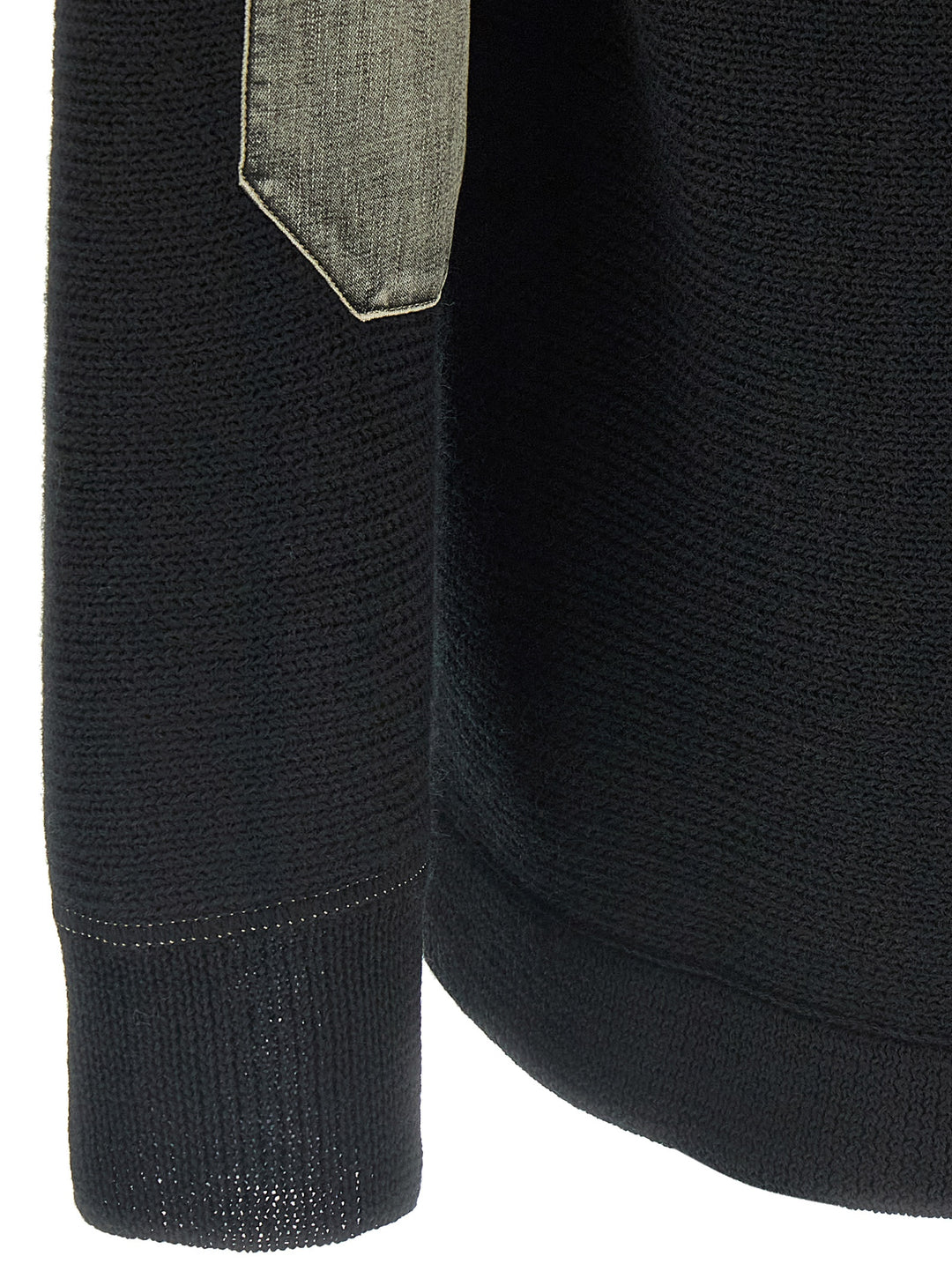 Maison Margiela Elbow Patch Cardigan Sweaters and Cardigans - Black | 4eed0a0d620ed35f9167d63f9d05f3dfda15b59c