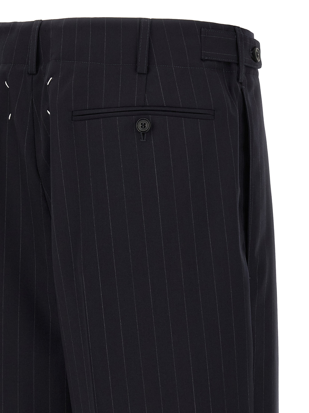 Maison Margiela Pinstripe Pants - Blue | a842d8711a212b3472685cbc34a705079511fe66
