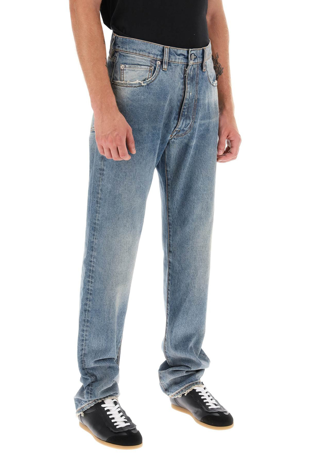 Stone Washed Loose Jeans