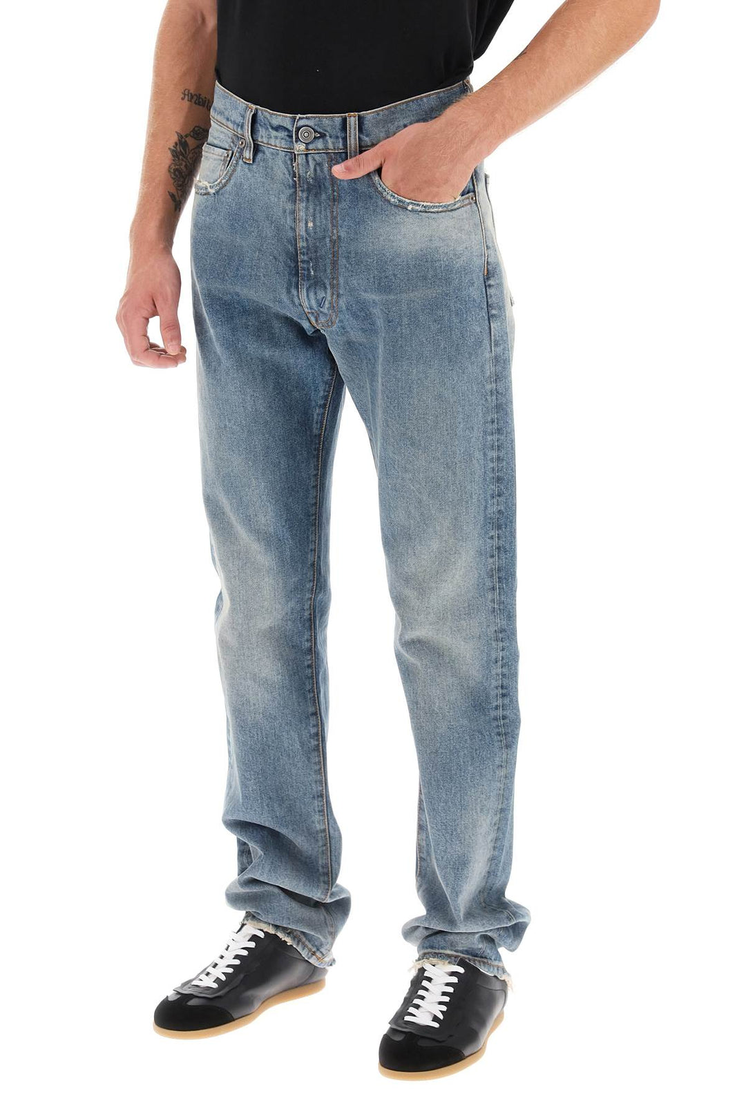 Stone Washed Loose Jeans