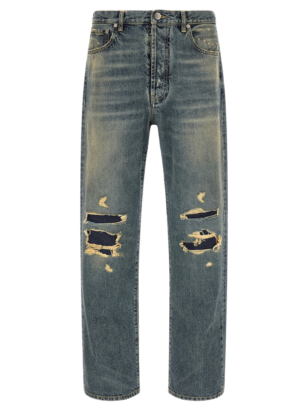 Maison Margiela Distressed Jeans - Light Blue | 28a9dc043d656f05e509f2b46551e096c6488ec4