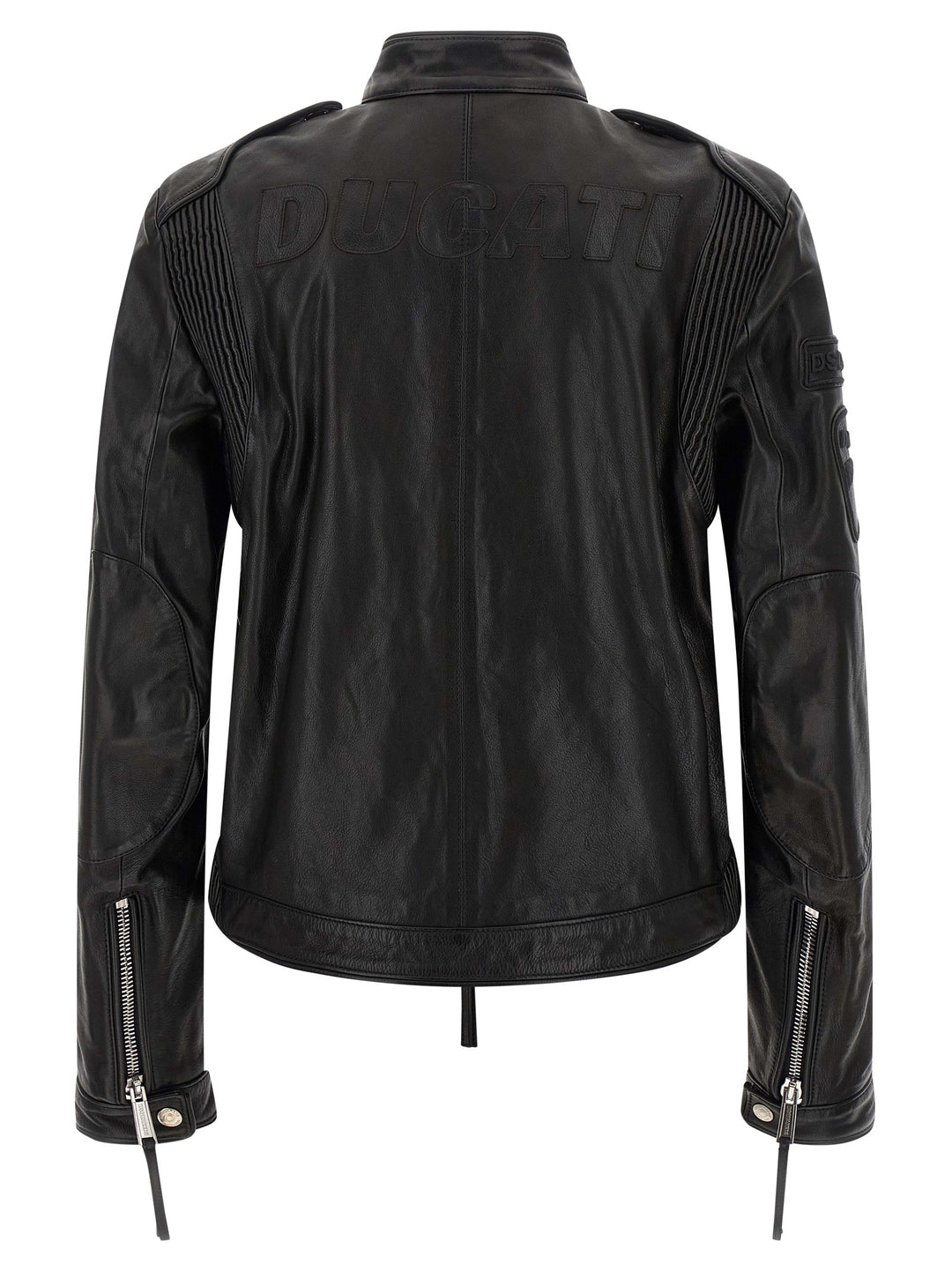 Dsquared2 Dsquared2 X Ducati Capsule Leather Jacket Puffer Jackets - Black | 5828ba3b8cdcb6772301d43b1e4540b7a4bf804e