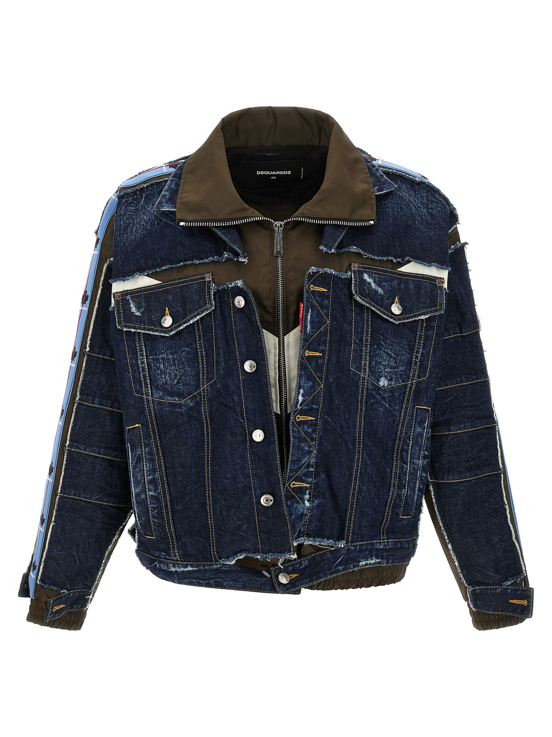 Dsquared2 Multilayer Denim Jacket Puffer Jackets - Blue | b8b3eb7fbecc6d0ddc253d26e5d7651f2a6d6887