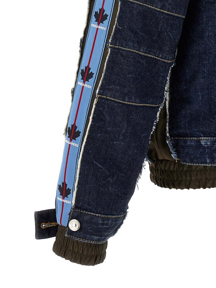 Dsquared2 Multilayer Denim Jacket Puffer Jackets - Blue | 1bfe68b10fd4bd861a02876b8ce6d3d5de19d608