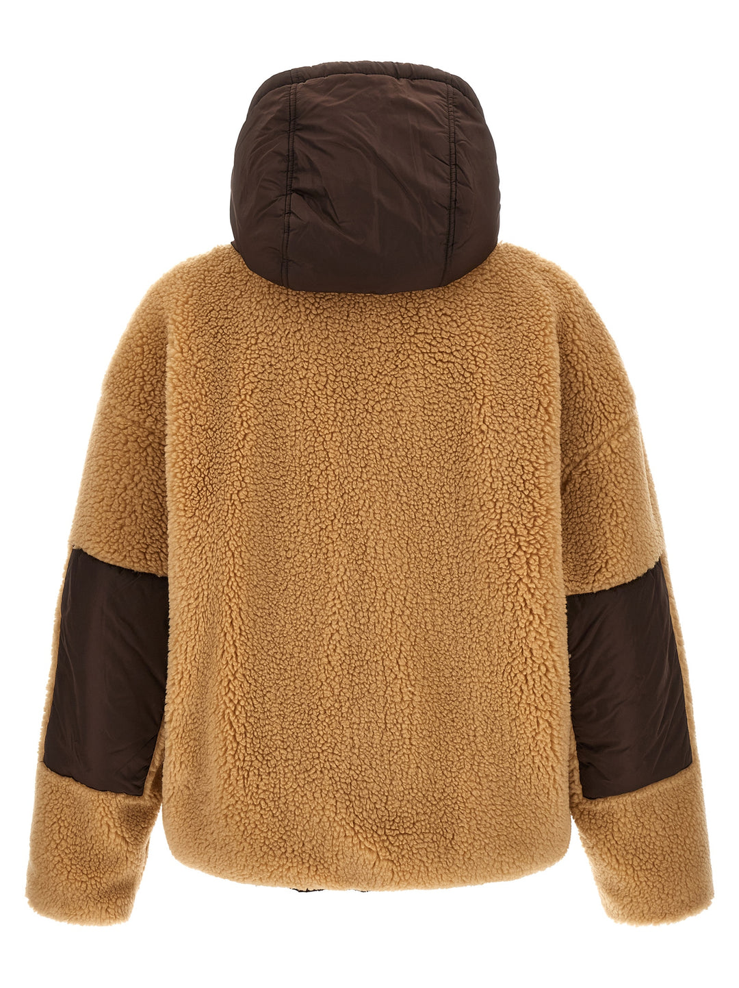 Dsquared2 Teddy Reversible Jacket With Logo Patch Puffer Jackets - Brown | abde96b0f5d88393ef736ecc9817c6aaf7bebcff