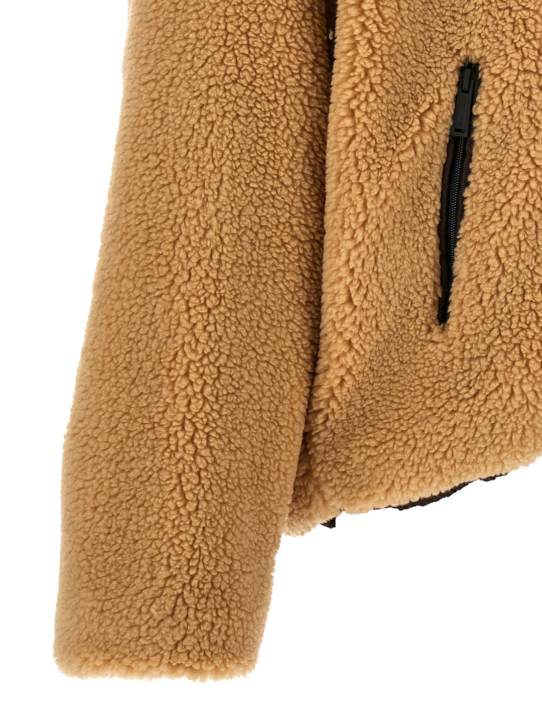 Dsquared2 Teddy Reversible Jacket With Logo Patch Puffer Jackets - Brown | bf5cce9d779b4a37a879c13db1a8abe7ef10053e