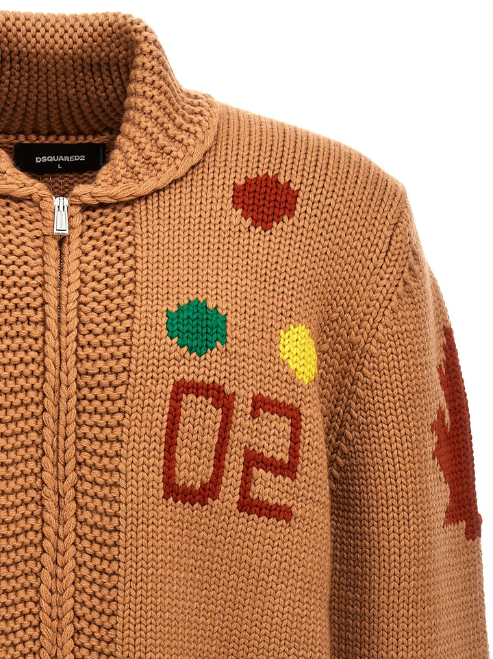 Dsquared2 Jacquard Cardigan Sweaters and Cardigans - Multicolor | ebb21b5ea945abb4f99812d3852dd0c75f93bedf
