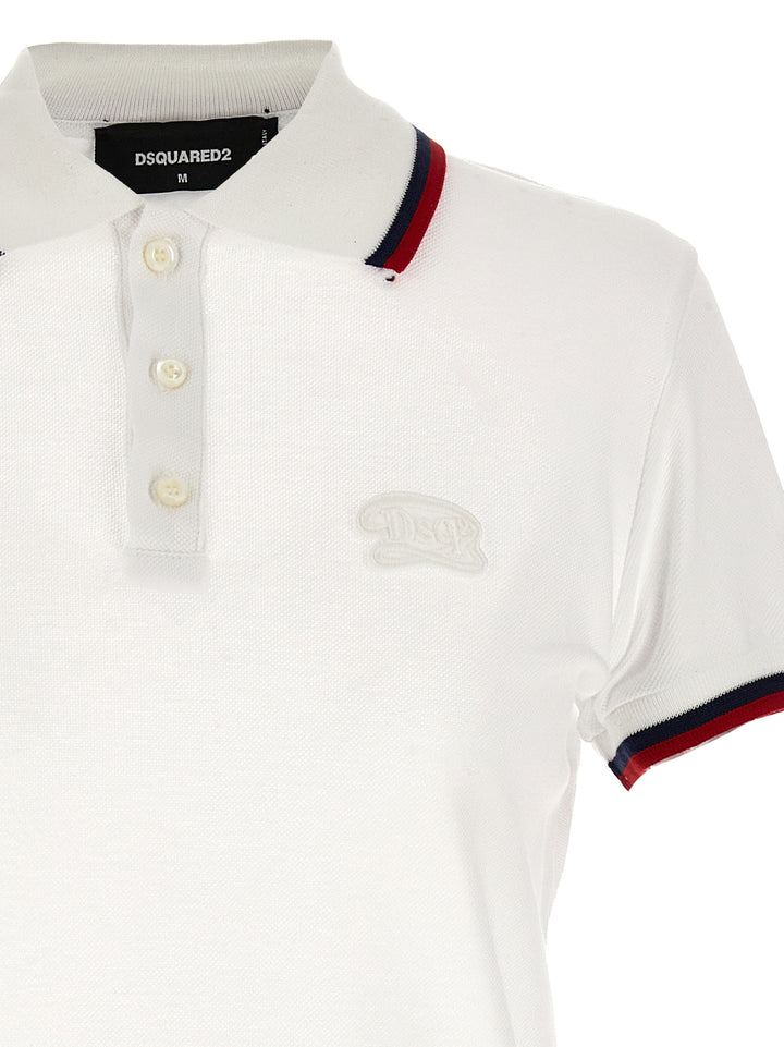 Dsquared2 Maxi Cut Out Polo Dress Dresses - White | 31297369cb198c1f0b02d9ff14612899601e6a6a