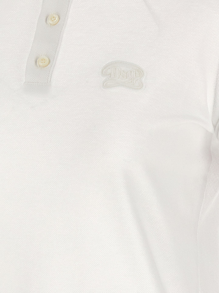 Dsquared2 Maxi Cut Out Polo Dress Dresses - White | 513e33e54f1f18acab6d39ba58c48e59fd6d738b