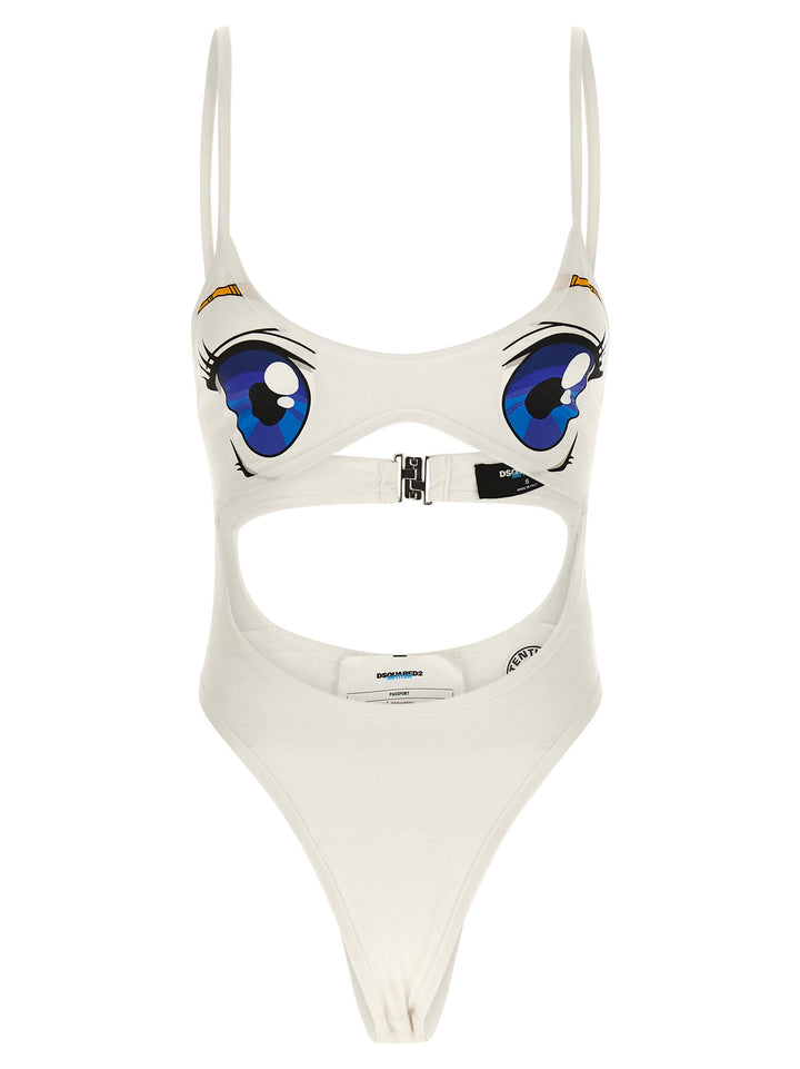 Dsquared2 Bettter X Dsquared2 Bodysuit Tops - White | 5722f02f3786aaabc989405c3ab3464bb157f672