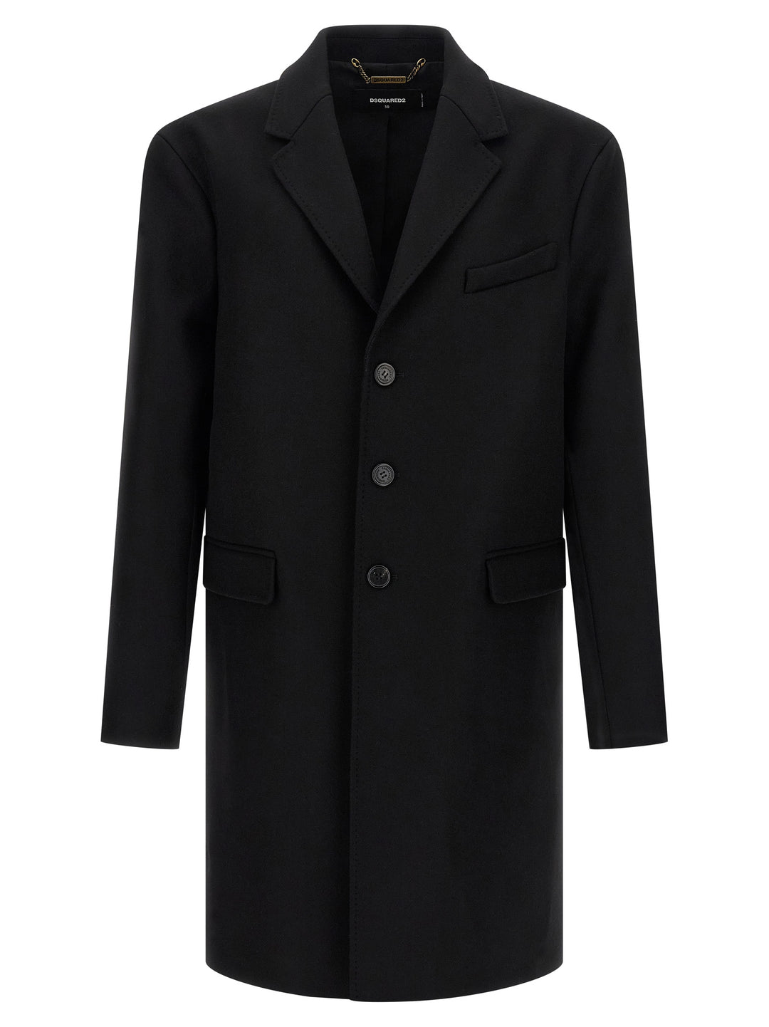 Dsquared2 Wool Coat Coats and Trench Coats - Black | 08dbe994f48602f63faf0605642db9120b9a8c95