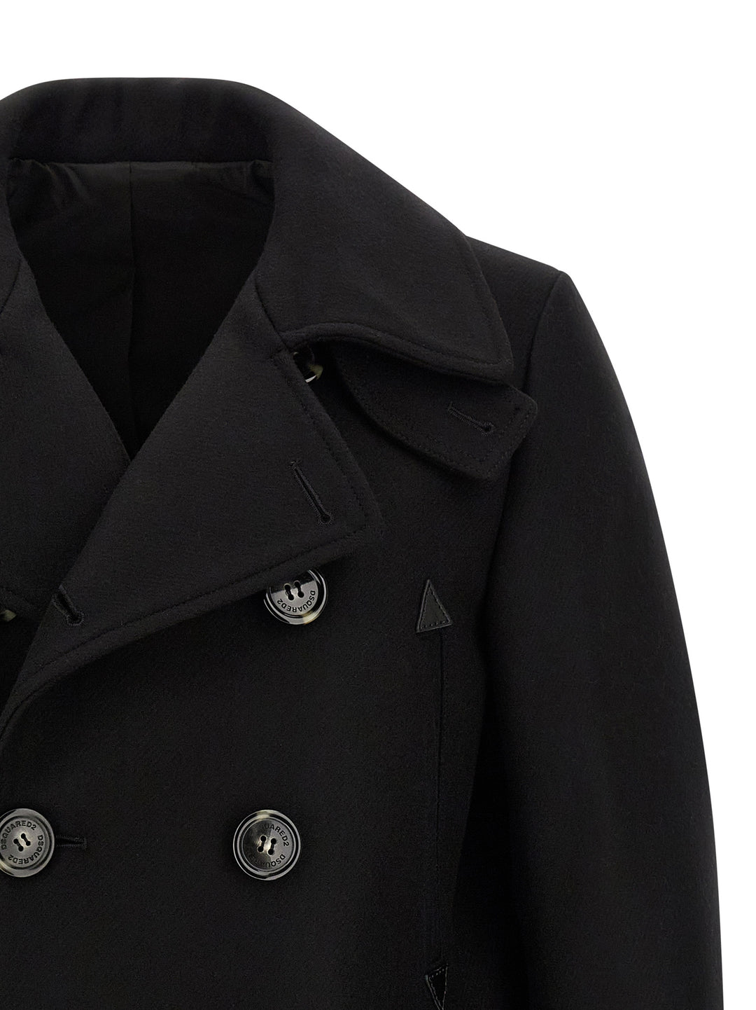 Dsquared2 Double-Breasted Coat Coats and Trench Coats - Black | ed663b6e89f531c47819088823f921e9a2b6b7fe