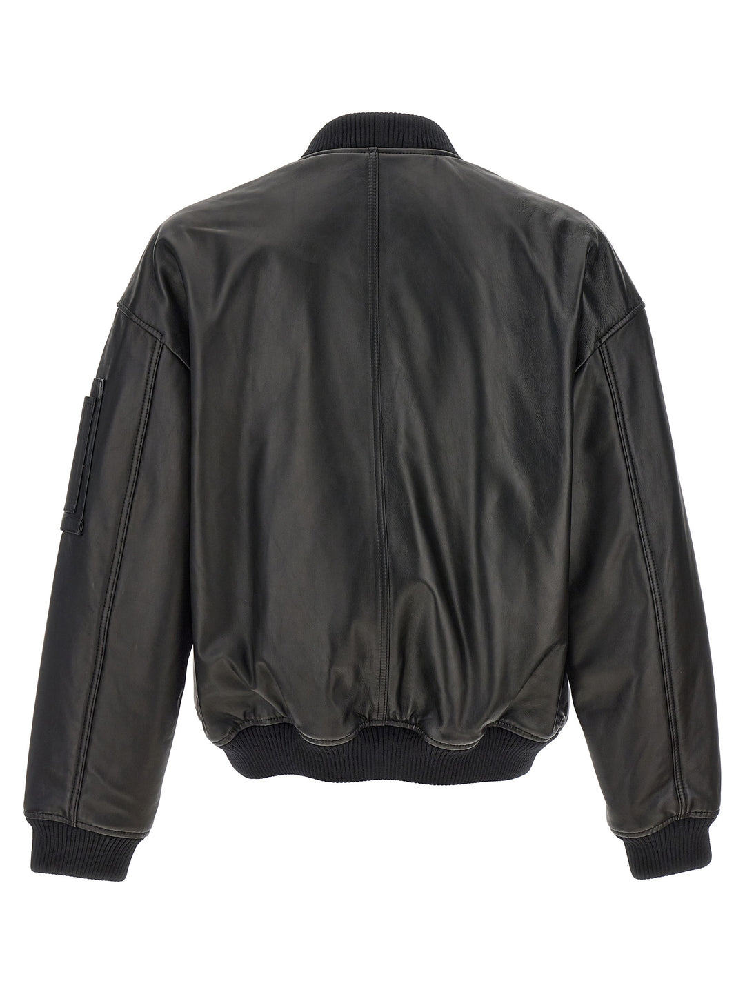 Leather Bomber Jacket Casual Jackets, Parka Black