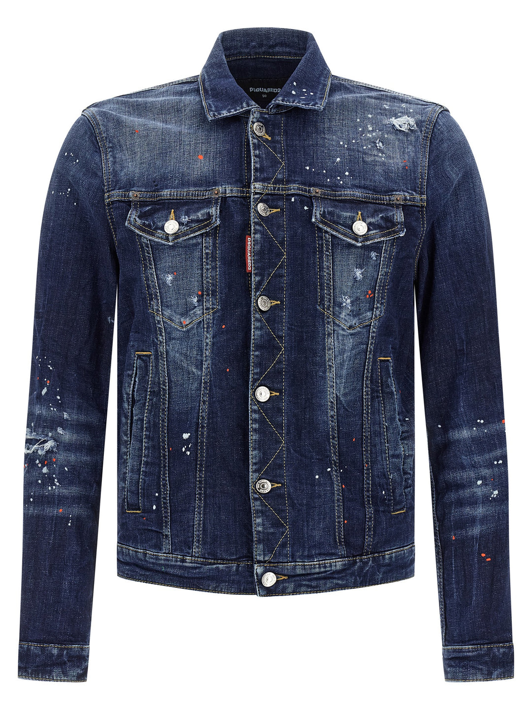 Dsquared2 Dan Jean Puffer Jackets - Blue | c512ca2491d9b8ef9cac566db877d8266387420a