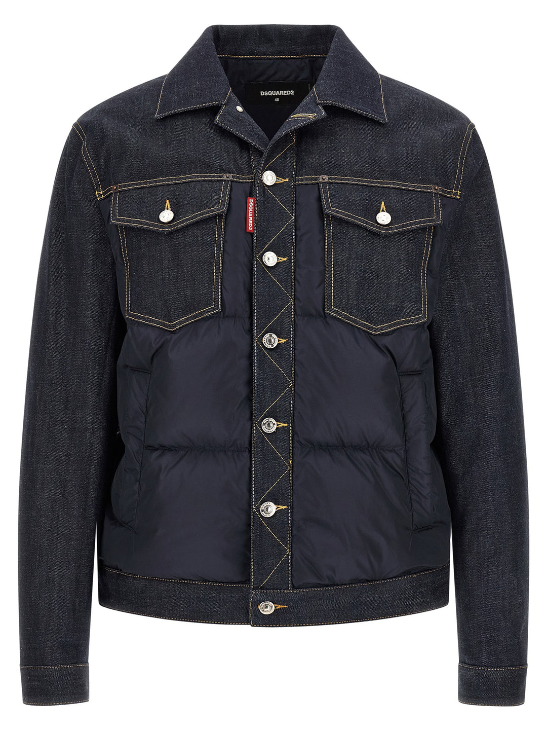 Dsquared2 Hybrid Puffer Jackets - Blue | 9c0b1a4ae8f4feeacb69fc61a5f9667ed949ff38
