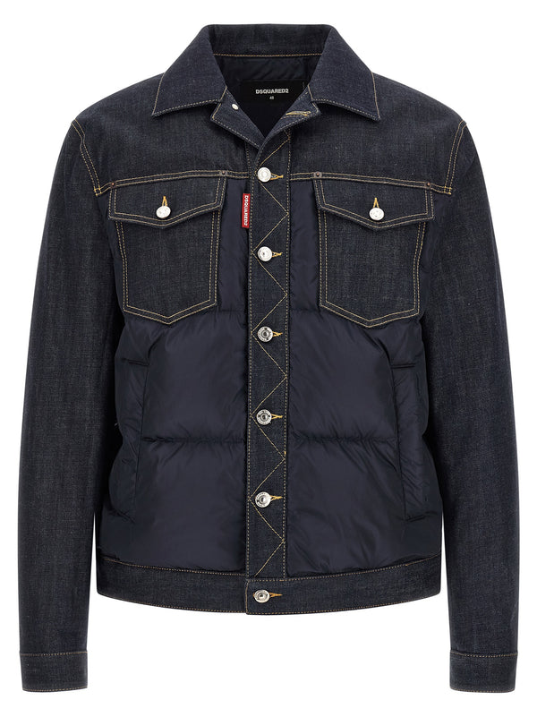 Hybrid Puffer Jackets Blue