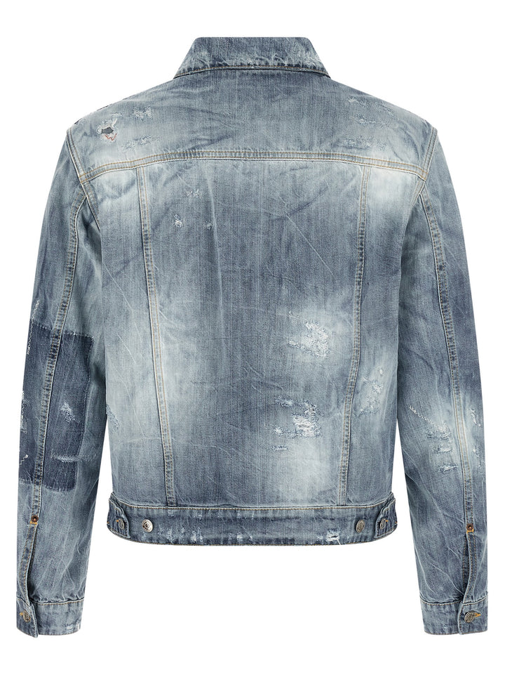 Dsquared2 La Jean Puffer Jackets - Blue | bf140f49d0cf973cc569892eba1c56906959ba02