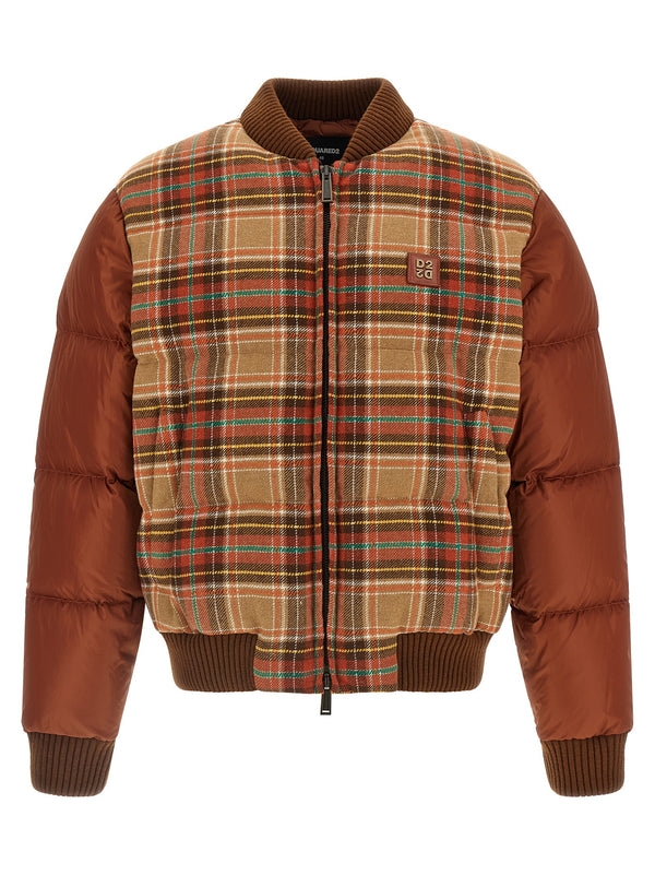 D2 Upside Down Puffer Jackets Brown