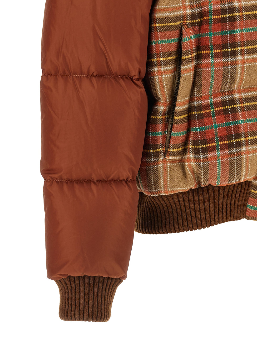 Dsquared2 D2 Upside Down Puffer Jackets - Brown | 8acd923a14e448682cf466965bee301e281d1d88