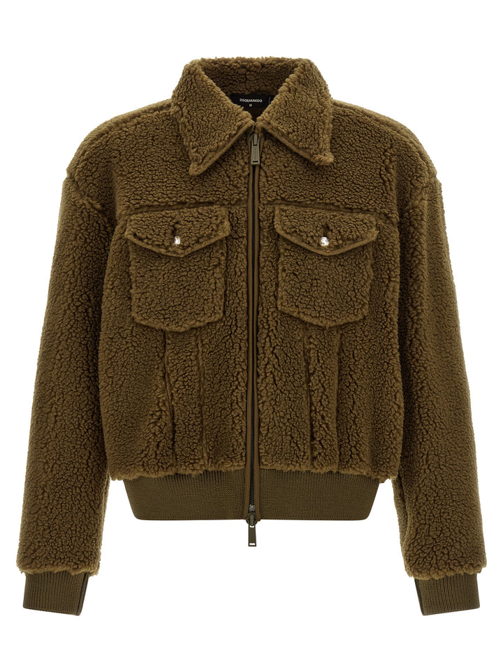 Dsquared2 Teddy Puffer Jackets - Brown | e2ec749675966b3f2bb78f668b73d2d8593ca2c8