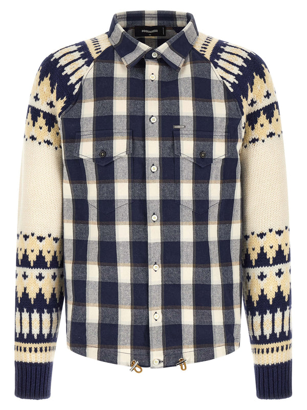 Classic Check Drawstring Shirt And Blouse Multicolor