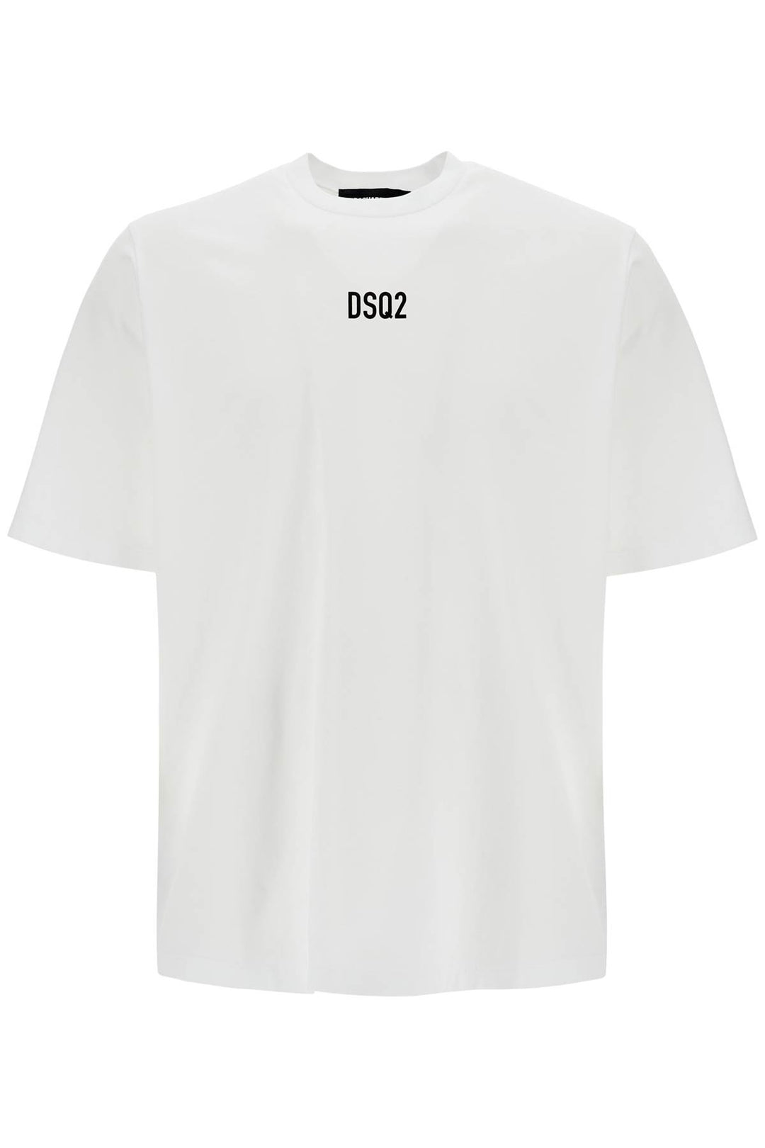 White Cotton T Shirt With Dsq2 Logo