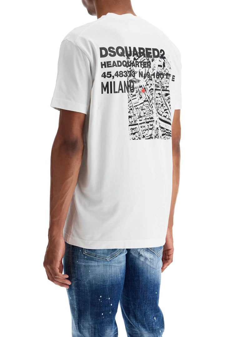 Men's White Cotton T Shirt With Embroidered Logo