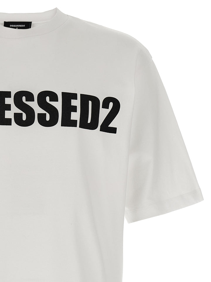 Dsquared2 Printed T-shirt - White/Black | e1901201626125d385e1431f8cf5c0e51eb42756