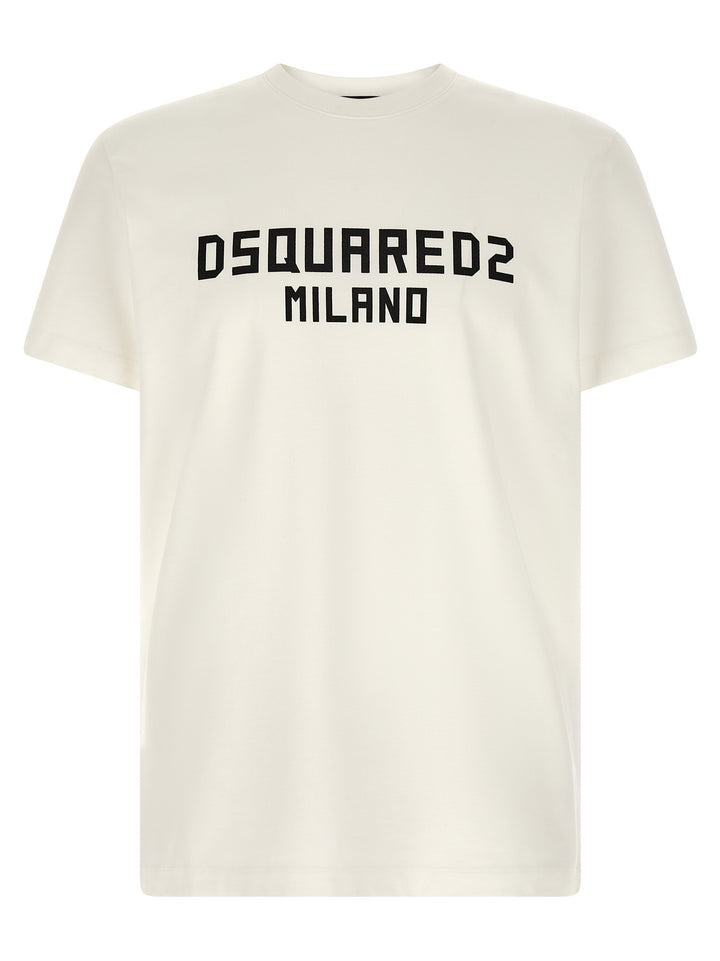 Dsquared2 Dsquared2 Milano T-shirt - White/Black | 40fff0c848e295b0fe4c3d9118c137f91d918f74