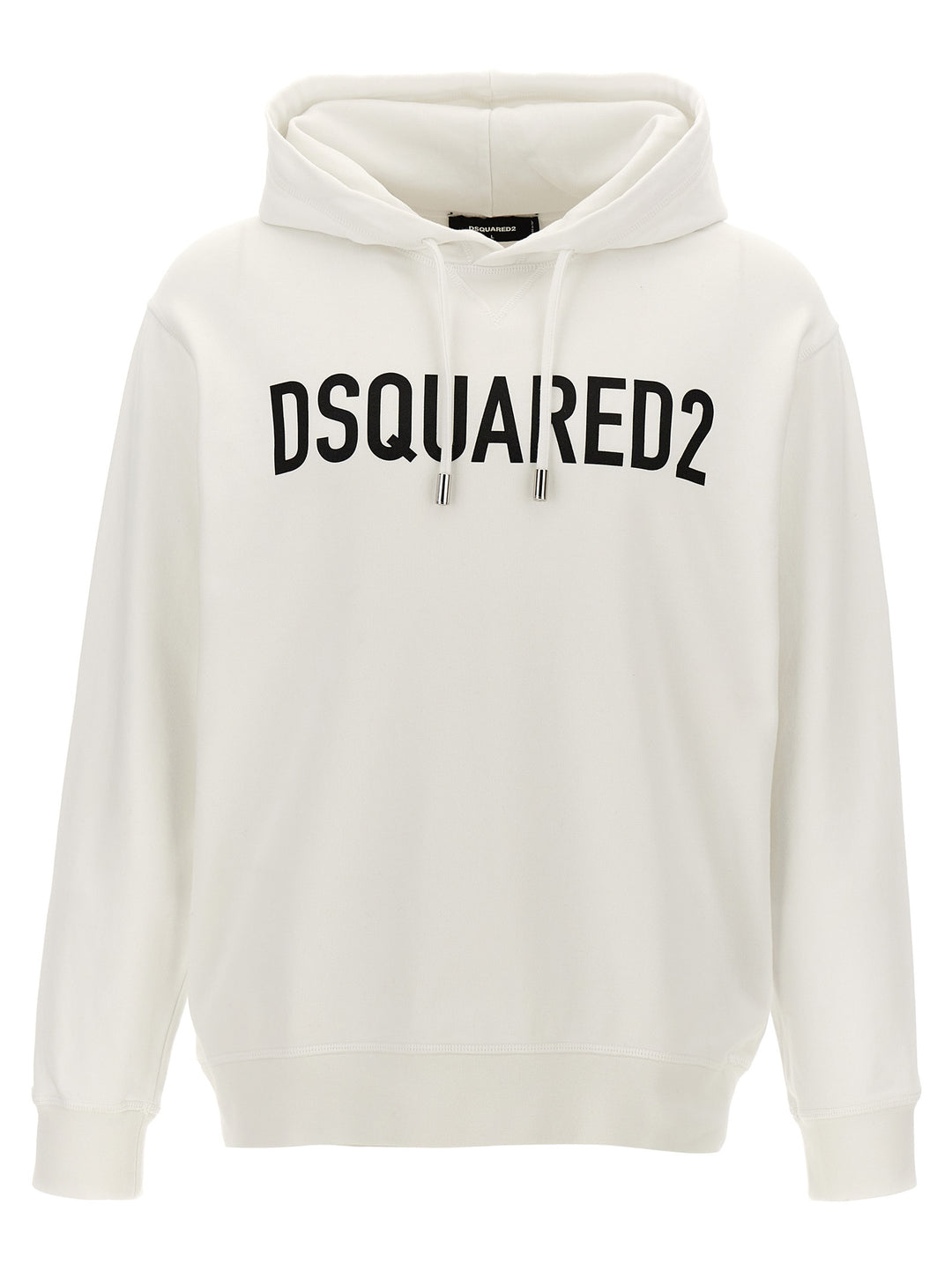 Logo Print Hoodie Sweatshirt White/Black