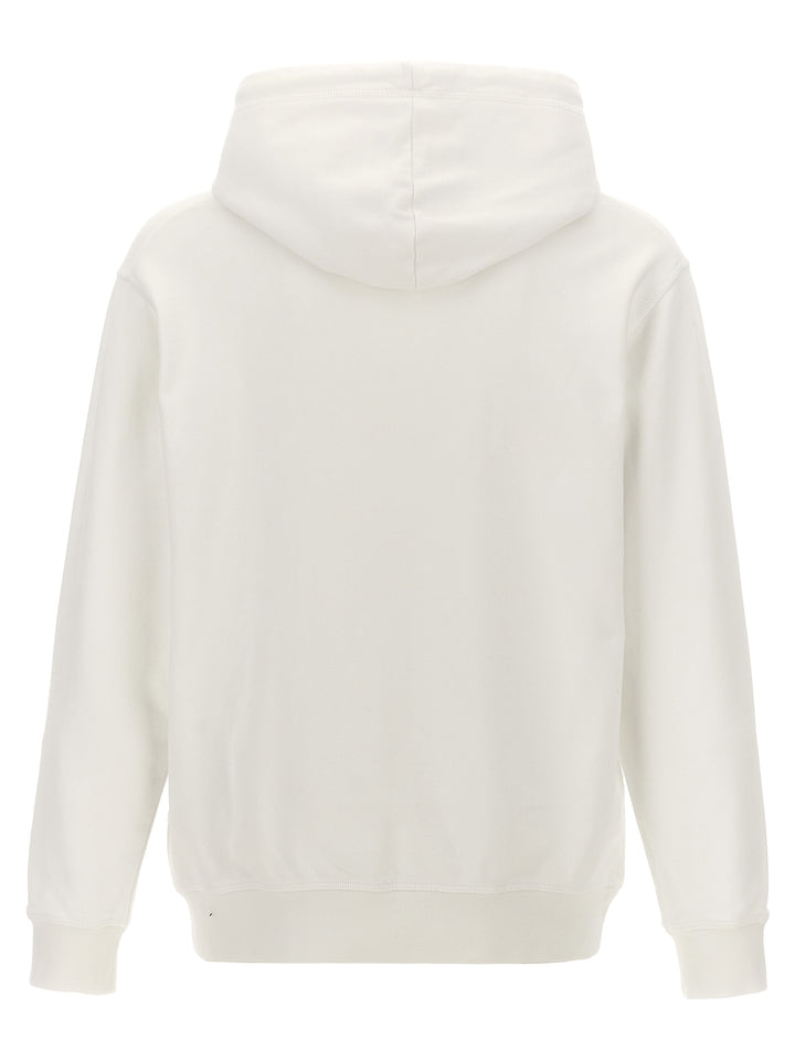 Logo Print Hoodie Sweatshirt White/Black