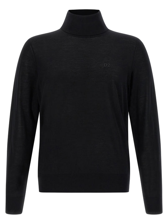 Wool Turtleneck Sweater Sweaters And Cardigans Black