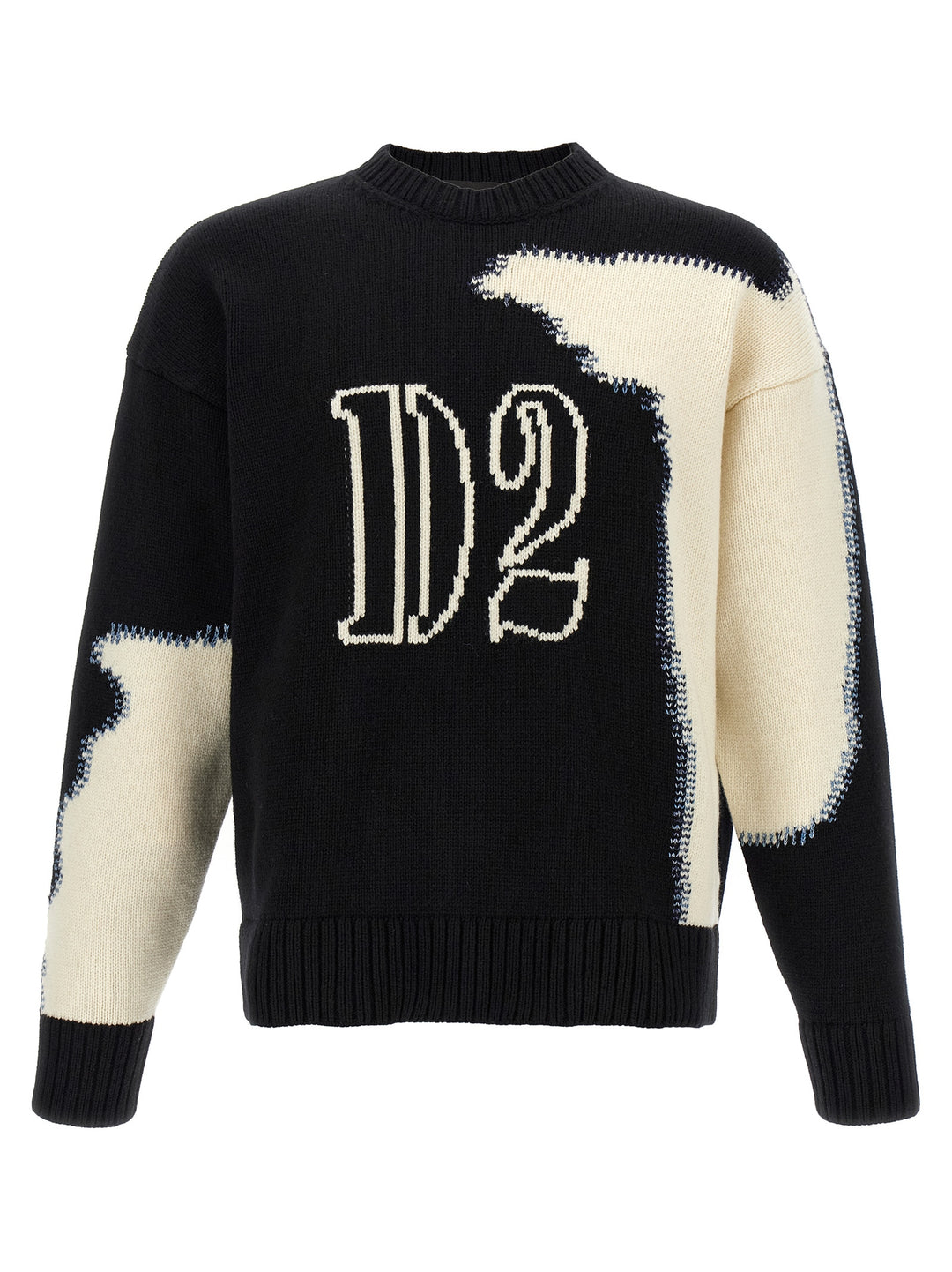 Dsquared2 Two-Tone Sweater Sweaters and Cardigans - White/Black | bce7838978d83650e5c5e60f545998fedca9ede7