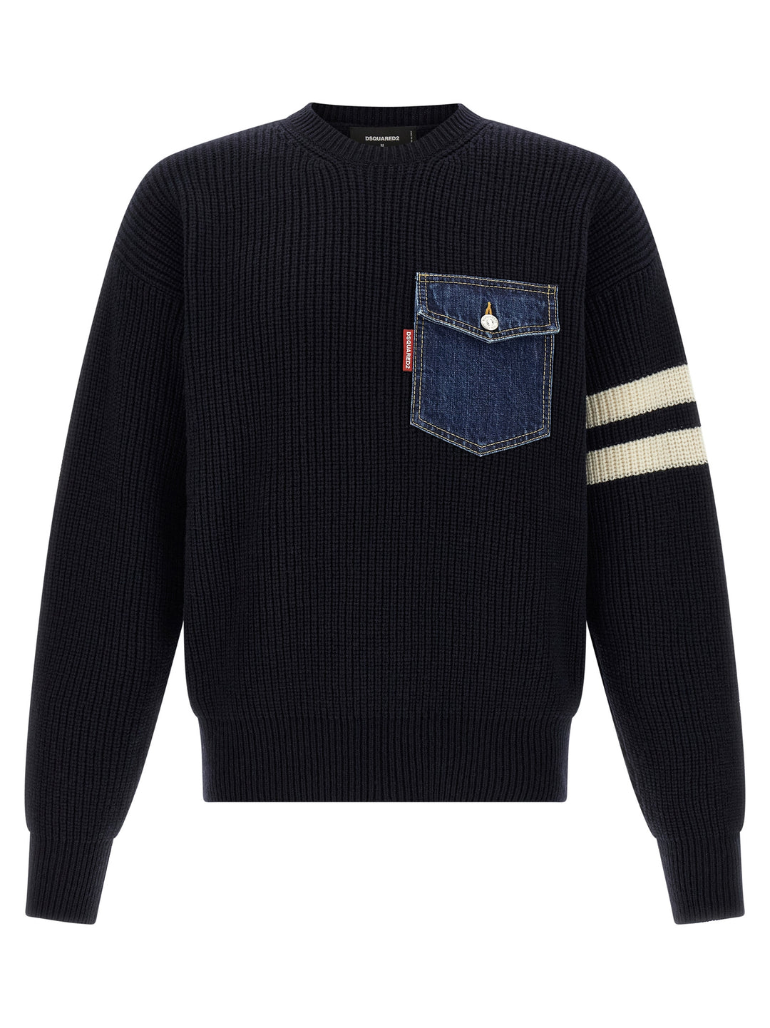 Dsquared2 Denim Mix Sweaters and Cardigans - Blue | 436449aba50c317ab0f8584dfbe8c90ee0c26fdd