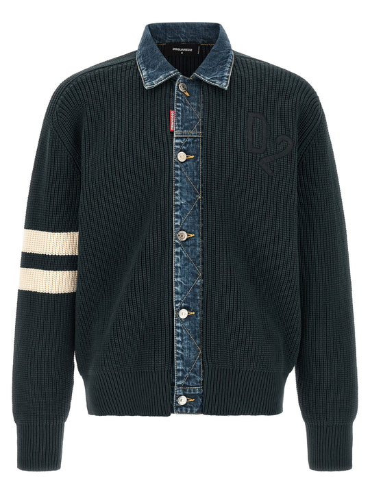 Denim Mix D2 Sweaters And Cardigans Blue
