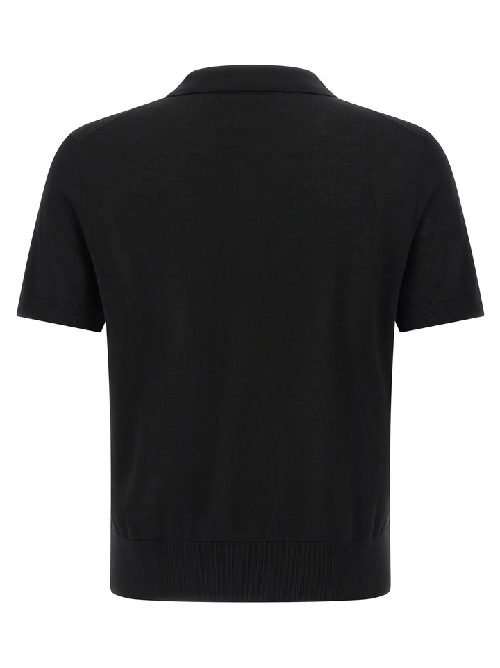 Dsquared2 Wool  Shirt Polo - Black | 7ac488b1e86e03777af125a5cc2eeba781f2e9e2