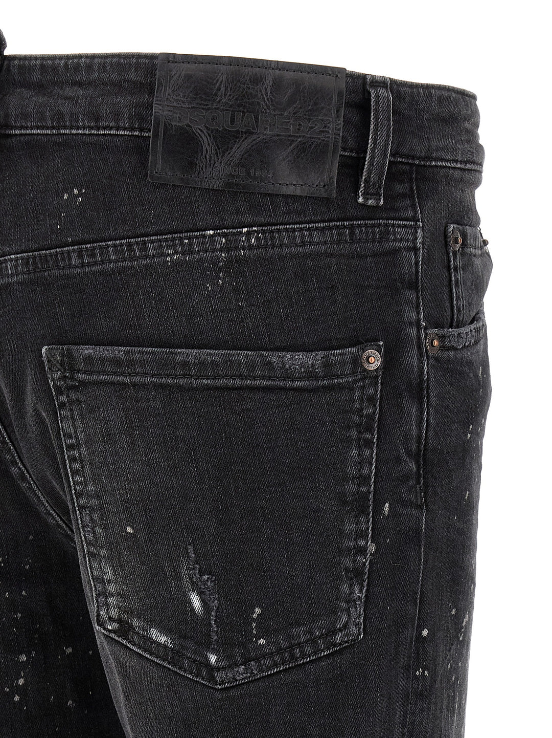 Dsquared2 Splatter Paint Jeans - Black | 37c5d8d22b7781b7a7e3bb738d28e732fa0bdb01