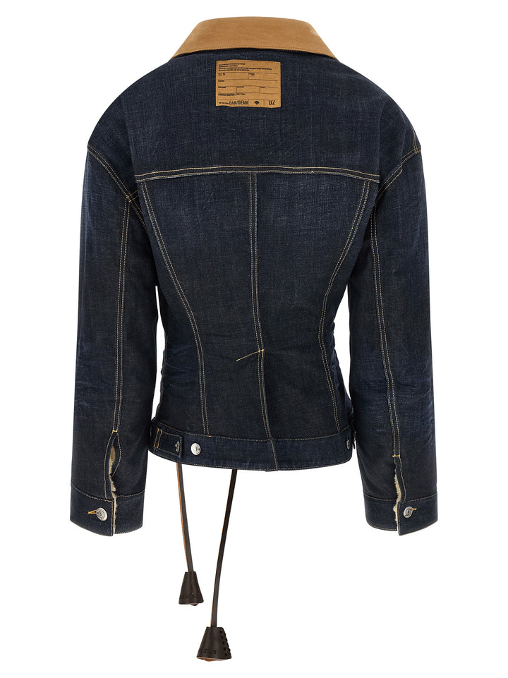 Dsquared2 Wrap Over Puffer Jackets - Blue | be72ae4a0937beb2994e67d0127e14439805160f