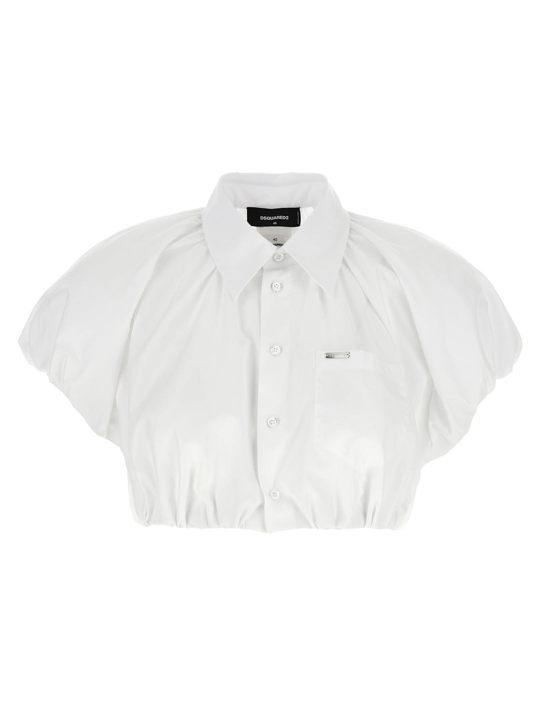 Dsquared2 Cropped Shirt Shirt and Blouse - White | 911855244bddb6dcf3d7cf24d19b44dc4cf686d4