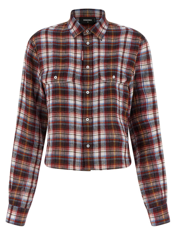 Check Baby Shirt And Blouse Red