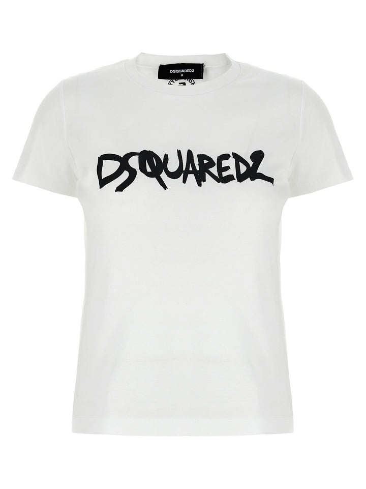 Logo Print T-Shirt White/Black