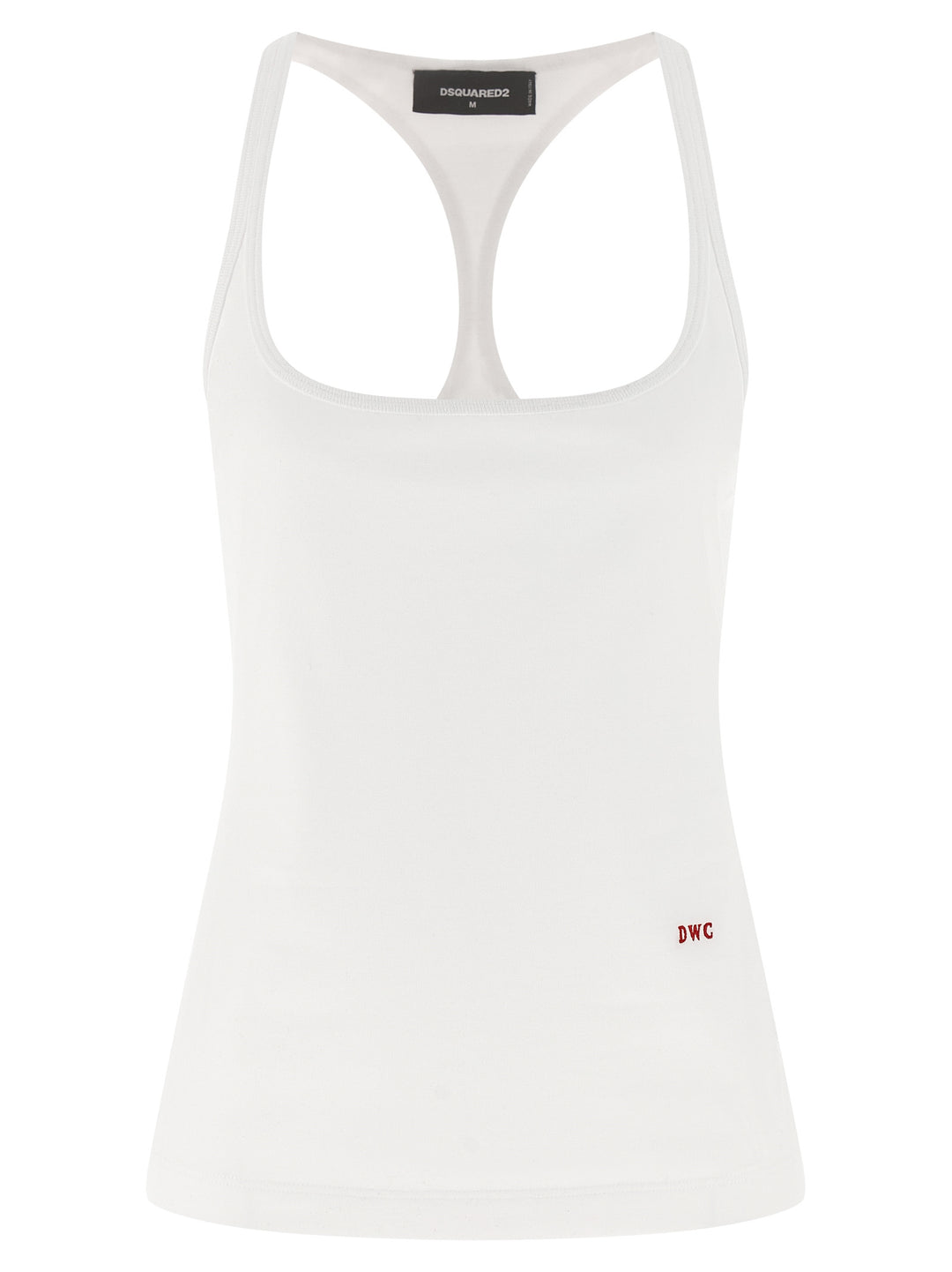 Dsquared2 Embroidery Tank Top Tops - White | beae5a2ecf388ff9c679e177a6484b2b8a35500c