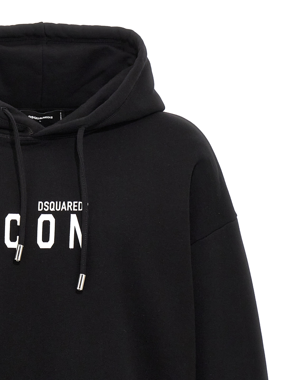 Logo Print Hoodie Sweatshirt Black