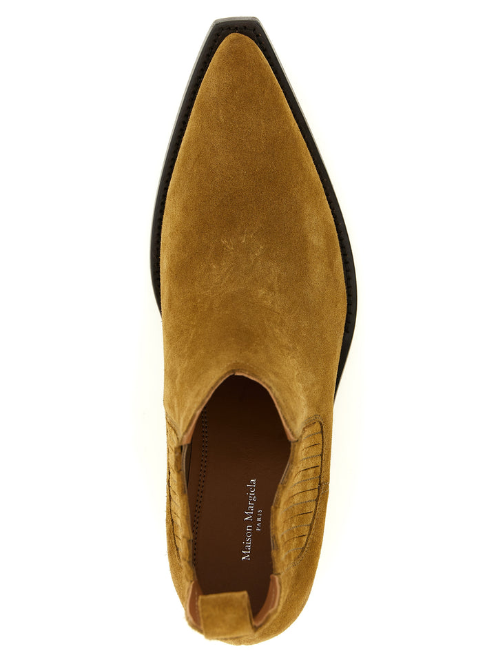 Maison Margiela Western Chelsea Heel-Less Boots and Ankle Boots - Brown | 9a1b1694c653c4ad4da396ab3cd7a3271914d795
